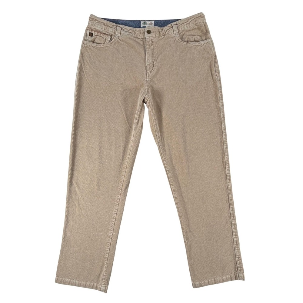 The Territory Ahead Mens Tan Corduroy Straight Leg Pants Size 37x34
